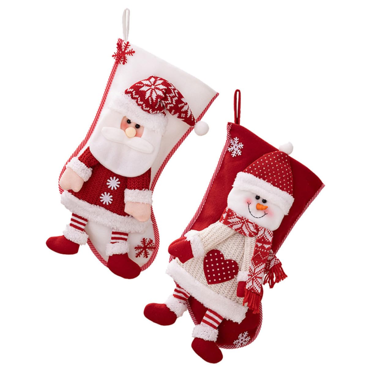 Chaussettes de Noël pour paquet de bonbons - Décoration de cheminée pour le réveillon