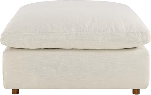 Miniatura 5 de Modway Sofá modular Commix Sofá seccional tapizado con relleno de plumón otomano en beige claro