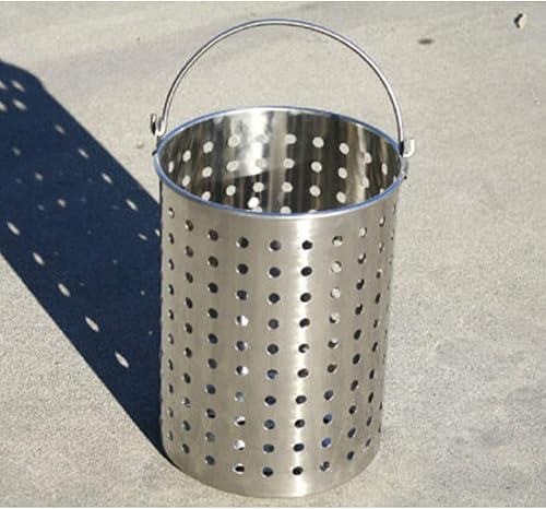 Miniatura 3 de Olla de acero inoxidable de 42 cuartos de galón con cesta. Hervidor pesado. Utensilios de cocina para olla hirviendo 14 pulgadas de ancho x 16