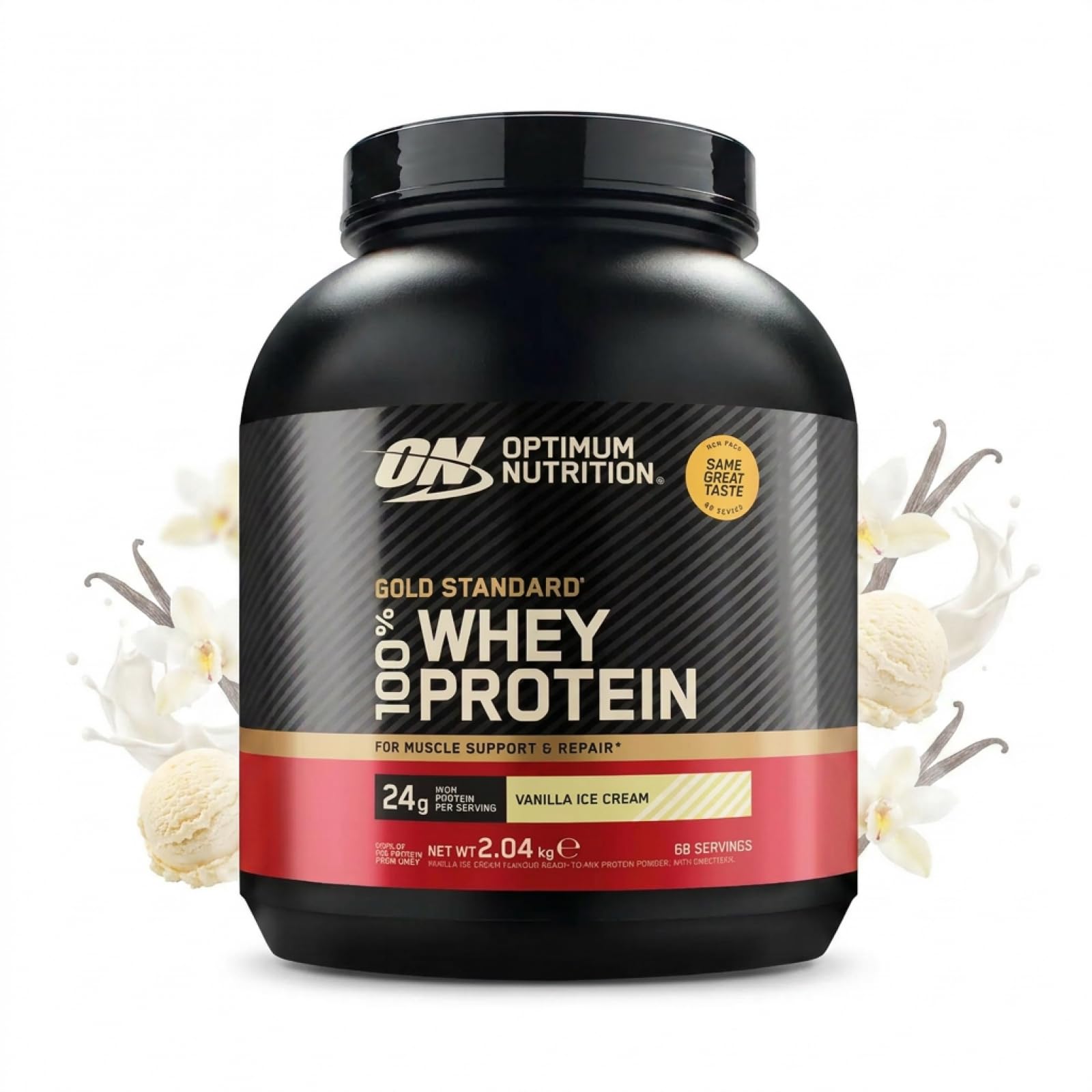 Optimum Nutrition 100% Proteína De Suero De Leche Whey Gold Standard 2.02KG - Helado de Vainilla