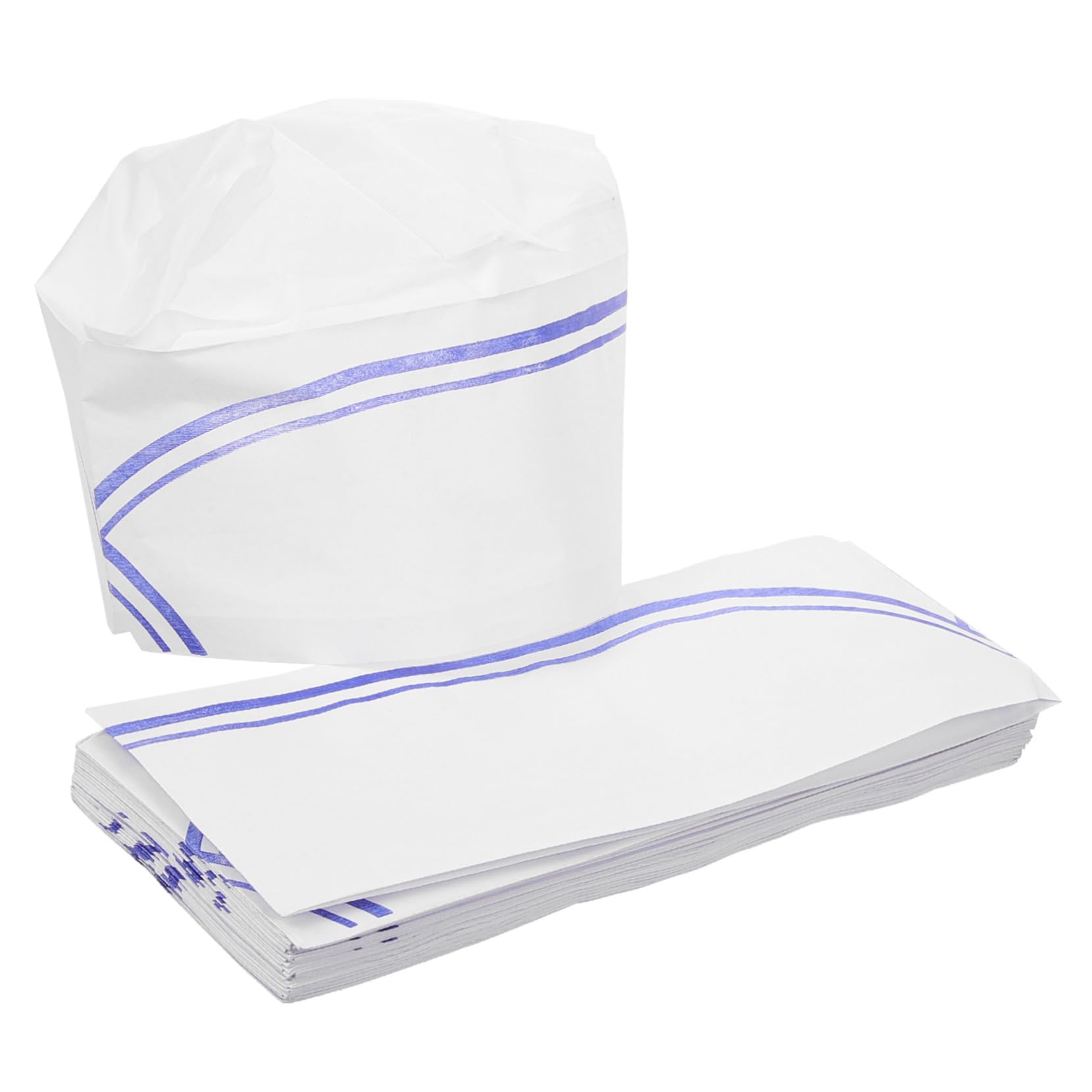 Ipetboom 40Pcs Disposable Chef Hat Breathable Paper Cook Uniform Hats for Restaurants Cooks and Catering Schools Thick Trim Design for Practical Use