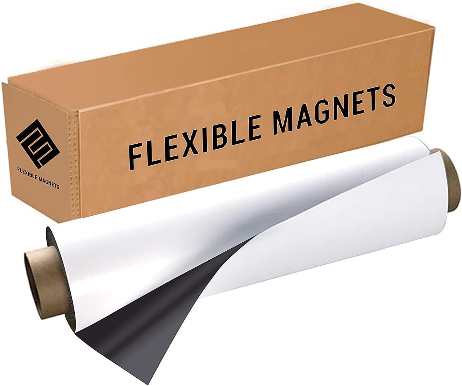 Flexible Vinyl Roll of Magnet Sheets - White, Super Strong & Ideal for Crafts - Commercial Inkjet Printable (24" x 25 feet x 30 mil)