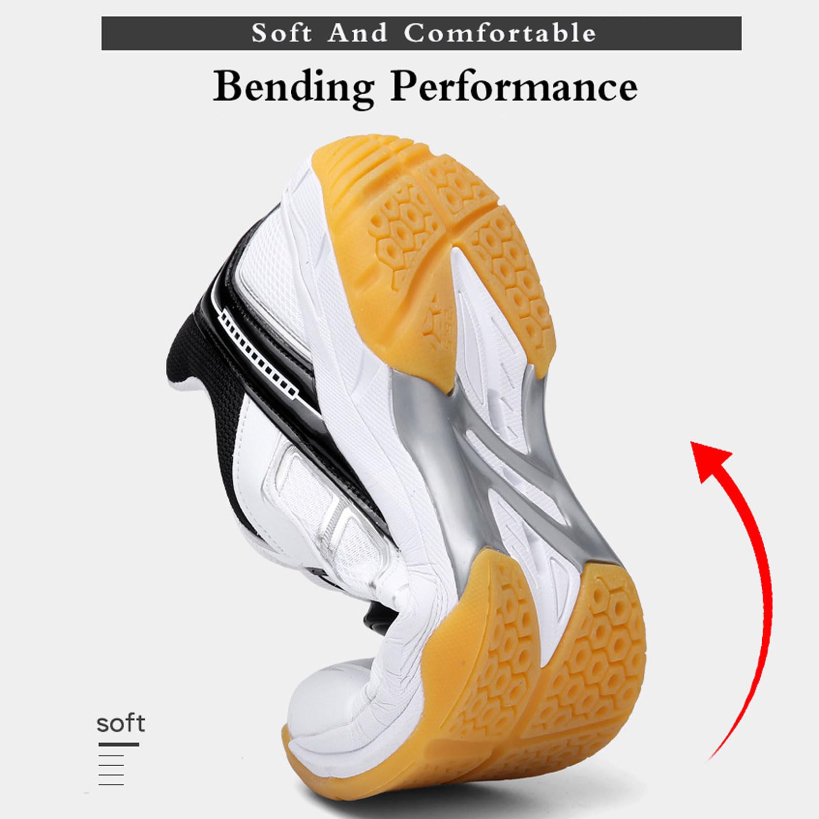 Zapatos De BáDminton Transpirables,Zapatillas De BáDminton De Squash,Zapatos De Tenis De Mesa,Zapatos De BáDminton Antideslizantes,Ligeros,para BáDminton,Tenis De Mesa,Blanco