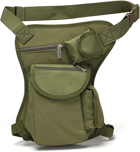 Bolsa táctica militar Molle para piernas caídas, paquete de muslos para motocicleta, ciclismo, equitación, campamento, bolsas de cintura, Verde