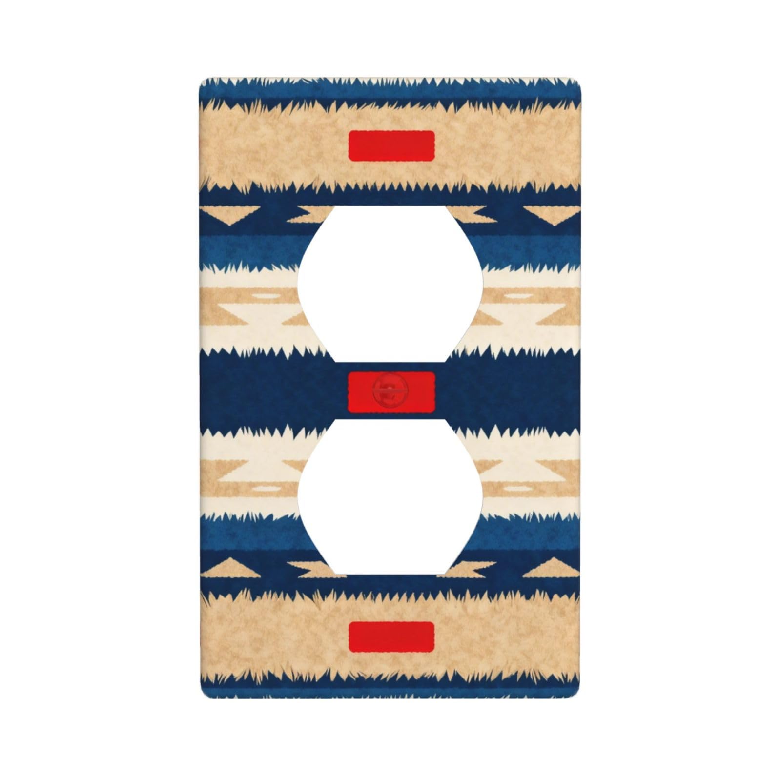 Tribal Style Decorative Switch Plate Cover-Unbreakable Polycarbonate Wall Plate for Home Office, 1 Gang with Screws