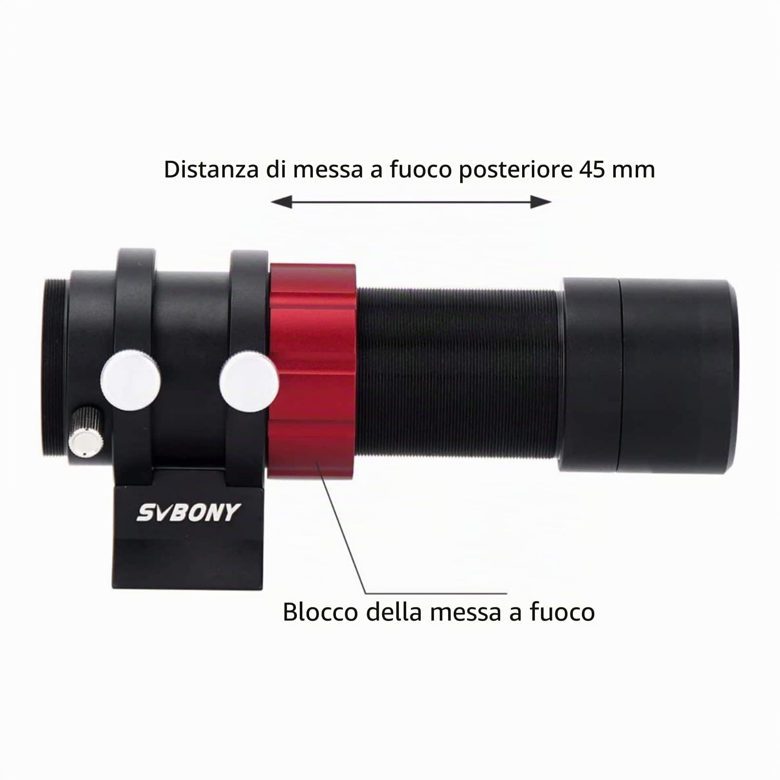Svbony SV165 Telescopio Guida 30mm Mini Guide Scope con Focheggiatore Elicoidale F4 120 mm Multistrato Rivestimento Finder Scope Compatibile con Auto Guida Camera