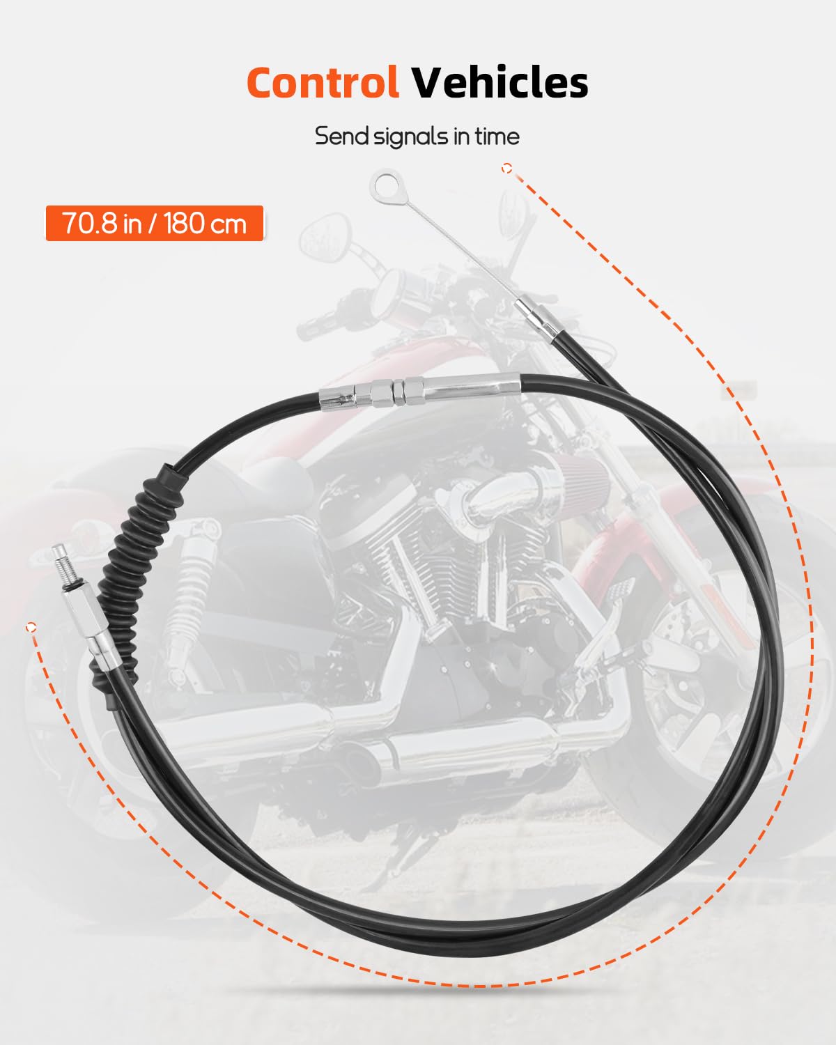 179,8 cm Kupplungszug passend für Harley Sportster XL 883 1200 XL883 XL1200 1986–2013 Harley Sportster Modelle 2004–2020