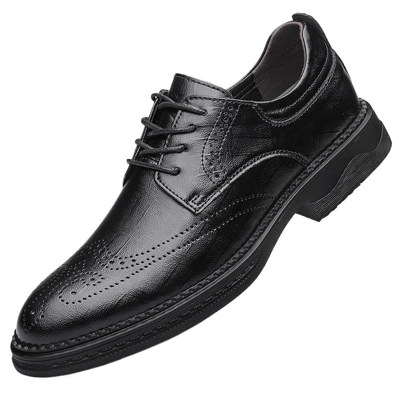 Business Oxford Shoes for Men Mens Leather Dress Shoes Mens Oxfords Formal Dress Shoes for Men Anti-Slip Low Top Non Slip Prom Men's Casual Dress Shoes