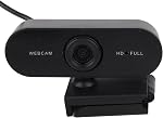 1080P Webcam, Computer Camera with Microphone, Clear Video Picture Voice Interactive Web Camera for Video Recording Conference, Easily Fixed on Computer, Compatible with, OS X,
