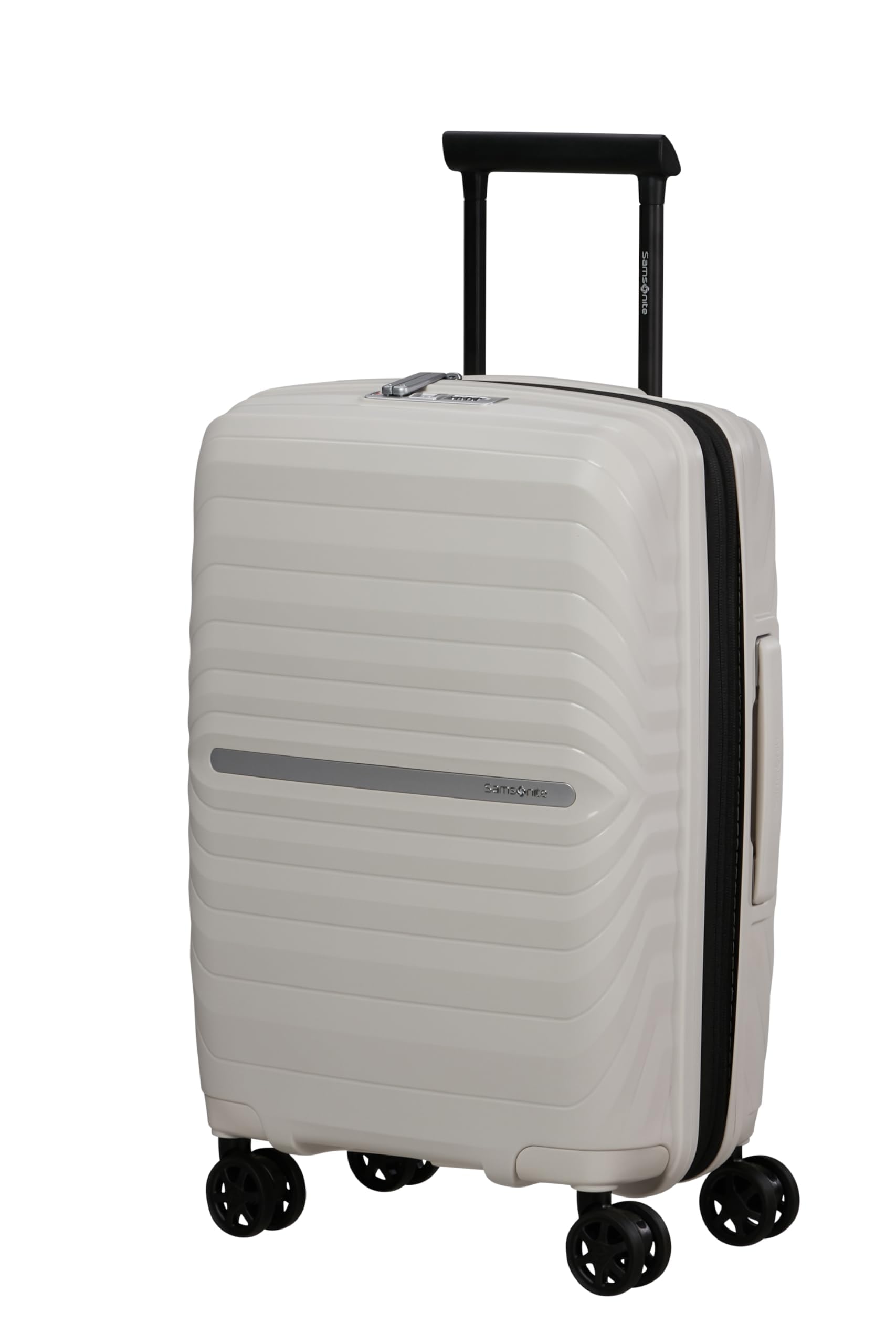 Samsonite Neo Flux - Spinner S, Expandable Hand Luggage, 55 cm, 39/45 L, Warm Neutral (Warm Neutral)