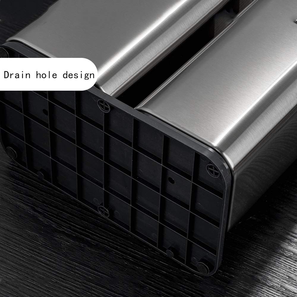 Nff Portacuchillas, Almacenaje De La Cocina De Acero Inoxidable Cuchillo Universal, Tenedor, Cuchillo Y Palillos Bastidor Integrado Fácil De Limpiar 11,2 × 11,2 × 23.6cm (Size : 22.5×10×23.6cm)