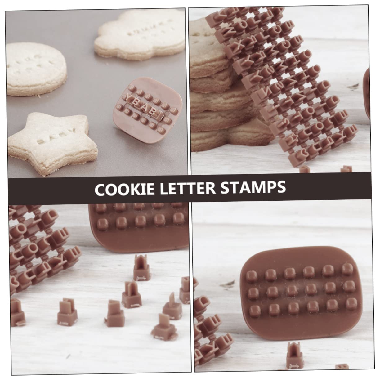 STOBOK 10juegos Sellos De Letras De Arcilla Polimérica Mini De Herramientas Diy Para Manualidades Para Decorar Galletas y Proyectos De Fondant Material Resistente y