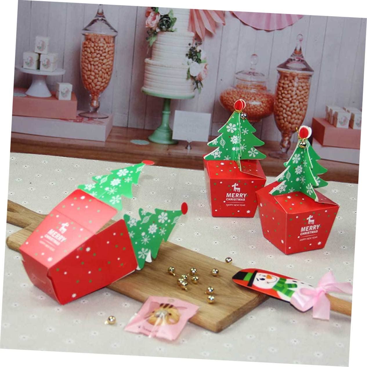 minkissy 30stücke Weihnachtsgeschenkschachteln Für Süßigkeiten Im Kleinen Format Attraktive Verpackung Mit Weihnachtsbaum- Für Festliche Anlässe Aufbewahrung Von Leckereien