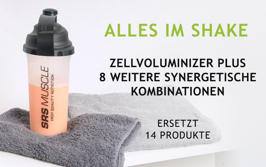 SRS Muscle - Cell Blast, 800 g, Orange | Lean Muscle All-in-one | ohne zugesetzte Kohlenhydrate | mit Creapure®, Glutamin, Arginin, AAKG, Beta Alanin u.a.m. | deutsche Premiumqualität