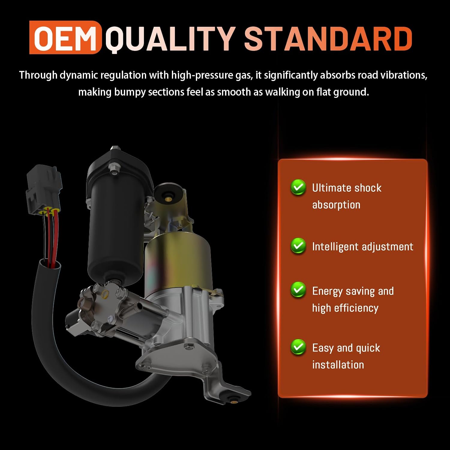 Air Suspension Compressor Pump, Fit for Lexus GX470 GX460, Toyota 4Runner Land Cruiser 120 Prado, Replace# 4891060020, 4891060021, 4891060040, 4891060041, 4891060042, with dryer