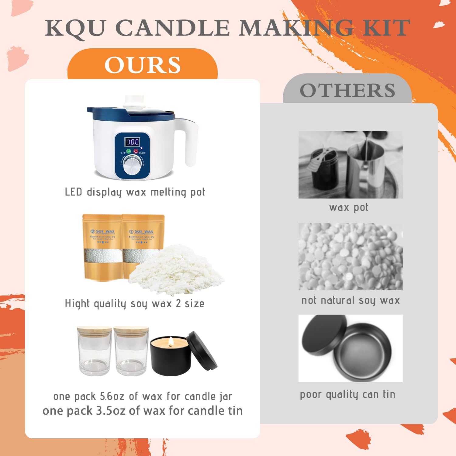Kit Completo per Fare Candele con Pentola Digitale per Sciogliere la Cera, Set Creazione cCandele Profumate per Adulti, Come Fare le Candele in Casa