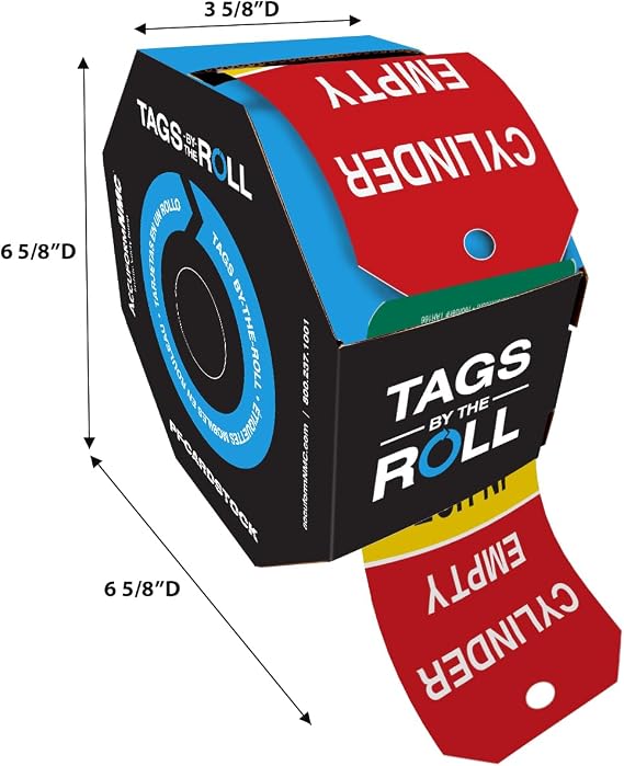 AccuformNMC 250 Perforated Cylinder Tags by-The-Roll, Cylinder Empty