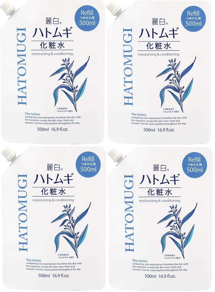 【まとめ買い】麗白 ハトムギ化粧水 詰替 500ml×4個