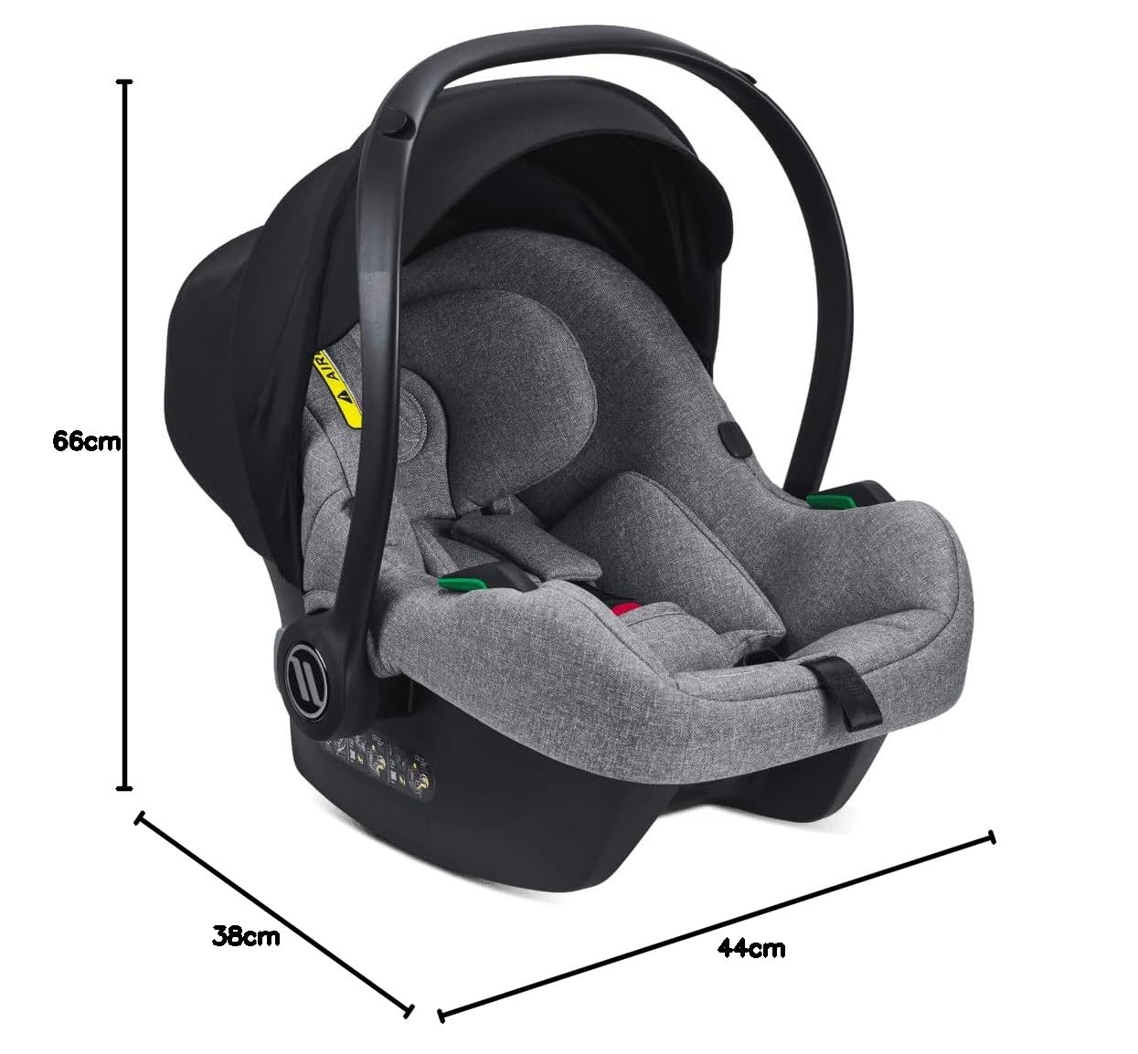 Avionaut Cosmo Smart Kindersitz (0-13 kg, 40-87 cm) | Sicher & Bequem | Ergonomischer Baby-Autositz | ISOFIX-kompatibel für Neugeborene & Babys (Grey)