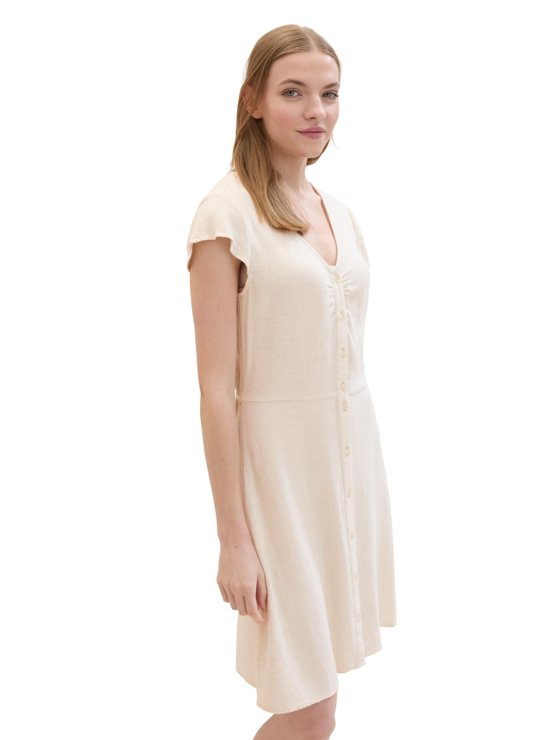 TOM TAILOR Denim Women's Mini Dress with Button Placket