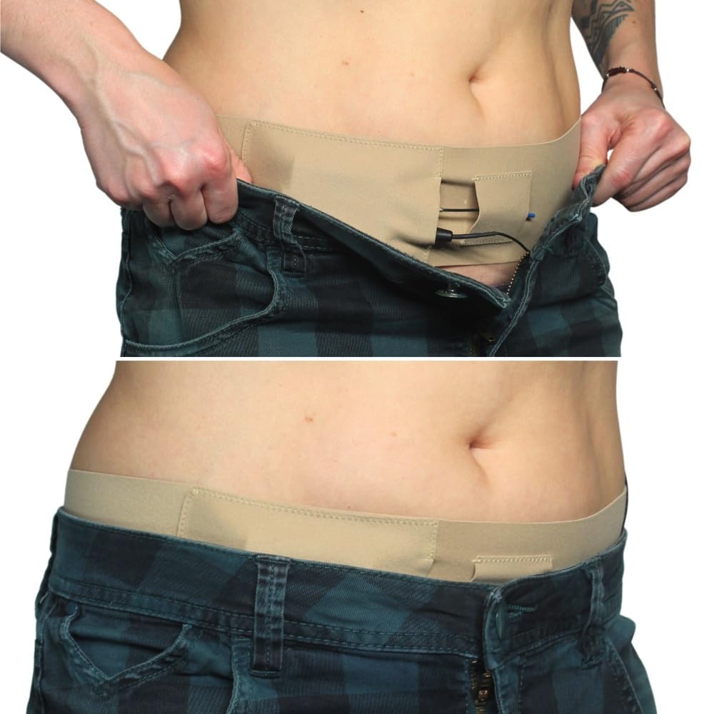 URSA Waist Strap With Sideways Pouch (Beige, Medium (29" - 42") - Image 3