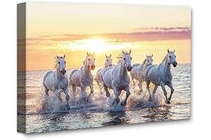 White Horses Canvas Poster - Coastal Serenity