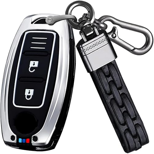 SANRILY Funda luminosa de 3 botones para llavero Nissan X-Trail Rogue Altima Quest Pathfinder Sentra Patrol CIMA Fuga Armada Teana Murano apta para