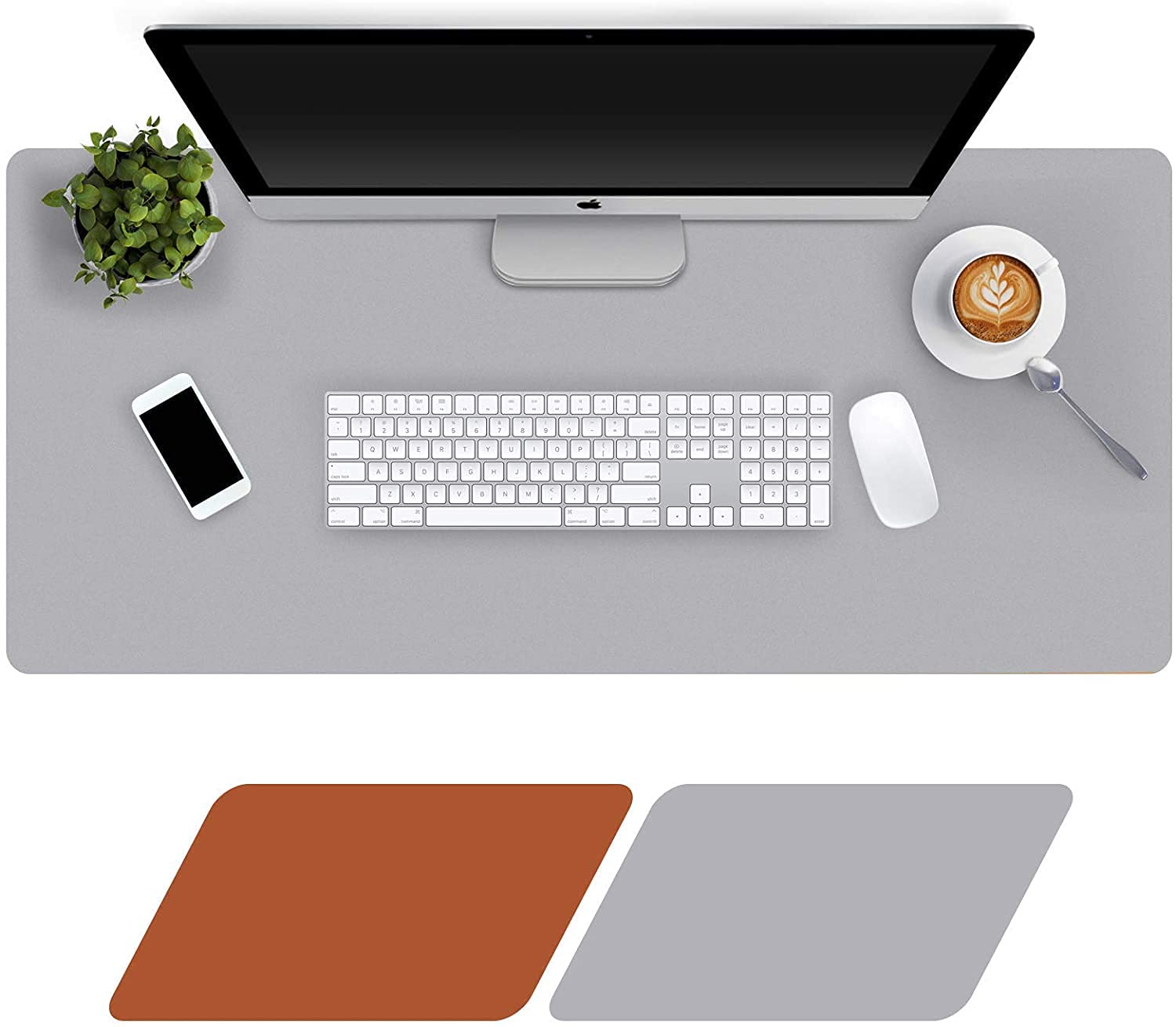 SHIDHMI Desk Pad, PU Leather Office Desk Mat, Dual Side, Ultra Thin, Extra Large, Waterproof Desk Blotter, Laptop Mouse Pad Table Protector for Office and Home (80 X 40 CM, Brown + Gray) (B09FK5FQ9F) Amazon Price History, Amazon Price Tracker
