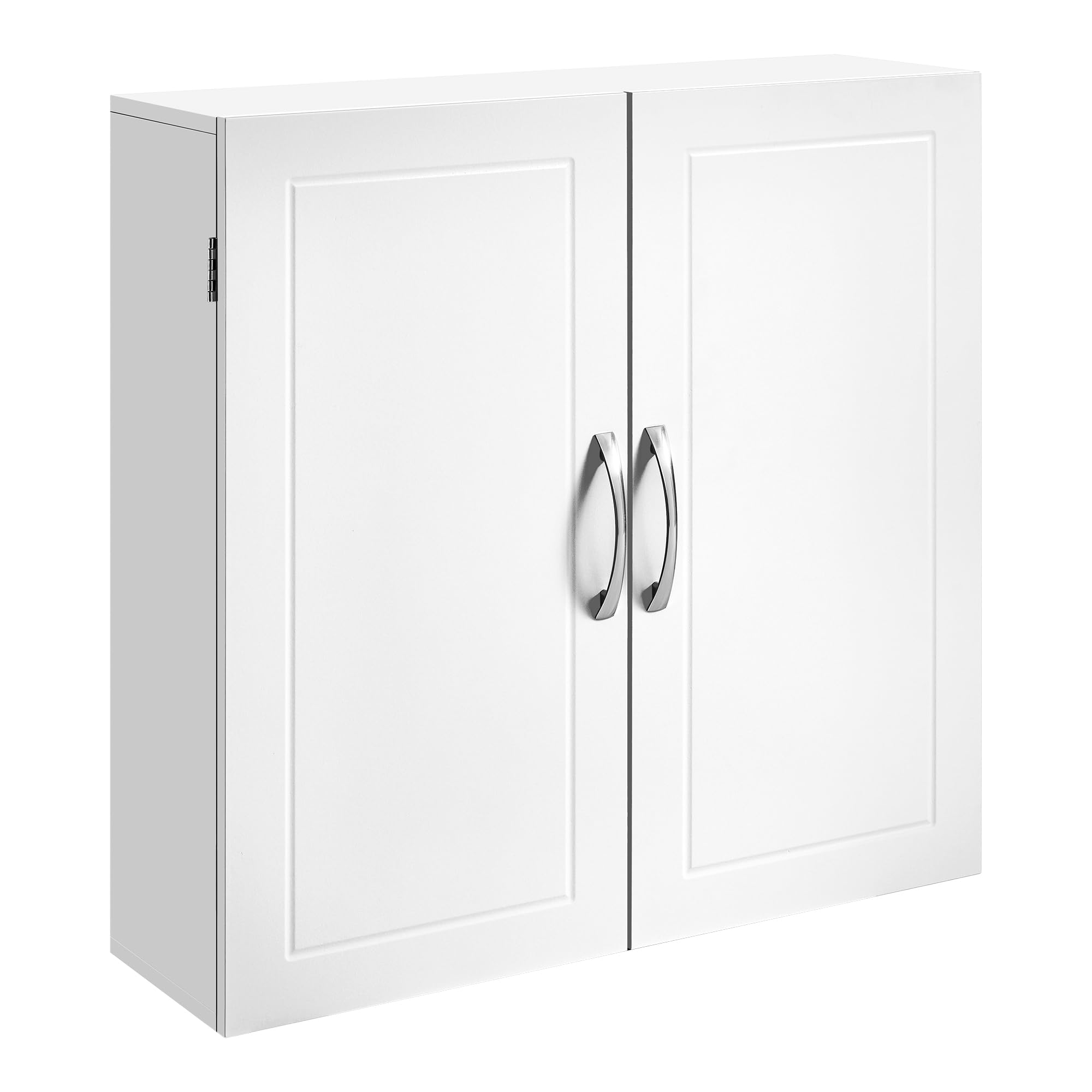 VASAGLE Armario de Pared para Cuarto de baño, Armario de Almacenamiento de Pared para Cuarto de baño, 30 x 60 x 60 cm, Armario de Farmacia con estantes Ajustables, Blanco Nube BBC321W01