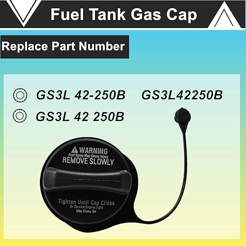 Miniatura 3 de GS3L-42-250B - Tapa del depósito de combustible compatible con Mazda 3 2010-2013, Mazda 6 2009-2013, CX-7 2010-2012, CX-9 2007-2015 reemplaza a