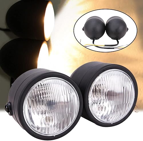 Motorcycle Twin Headlight Double Dual Lamp For Harley Cafe Racer Street Fighter Model-DFG-1424