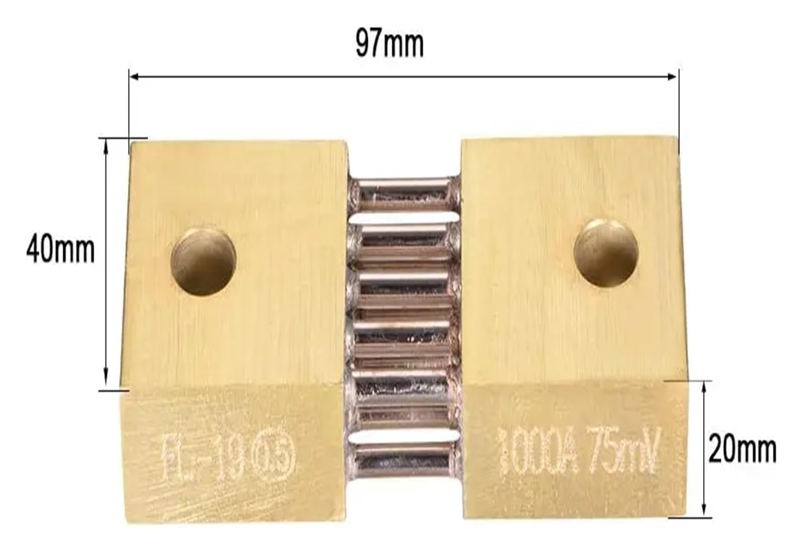 CHBMSS Shunt Resistor 1000A 75mV for DC Current Ammeter Analog Panel Meter External Shunt