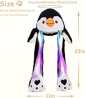 Vista 17 de Sombrero de animal para disfrazarse, fiesta de cosplay, Navidad, vacaciones, lindo gorro con solapa para niños y adultos