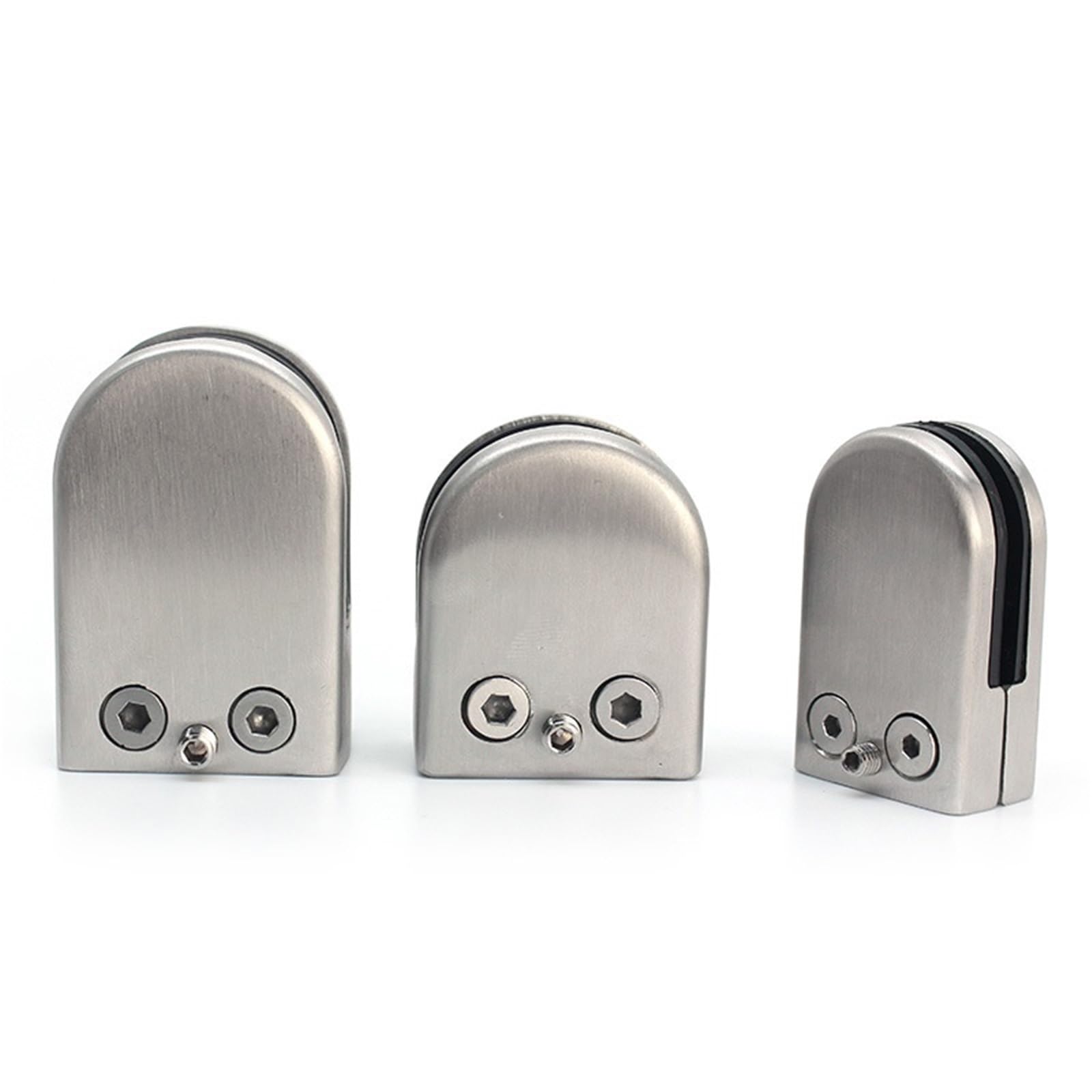 Fixation Verre pour Garde-Corps Pince à Verre en Acier Inoxydable, 4 pièces, Support de Verre réglable, Garde-Corps, Pince à Verre, Panneau Sandwich Fixe(8-12MM)