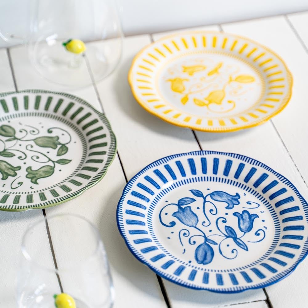 Table Passion - Assiette à dessert Napoli jaune 21 cm (lot de 6)