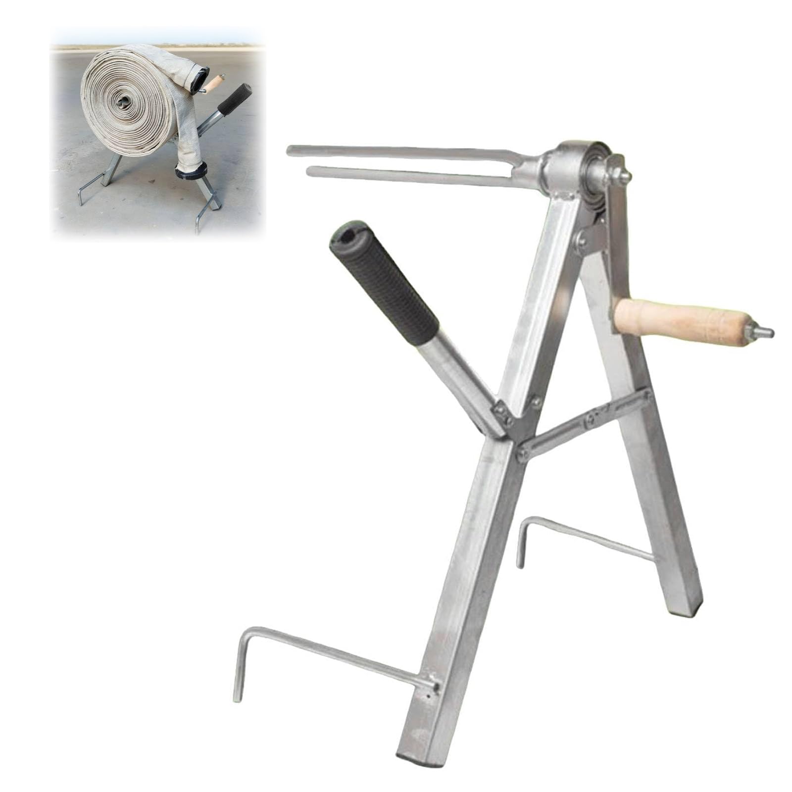 Dispositivo di Stoccaggio Portatile for Avvolgimento di Tubi Dell'acqua Antincendio, Irrigazione Portatile for Terreni Agricoli, Strumento Avvolgitubo, Tubo Interamente In Metallo