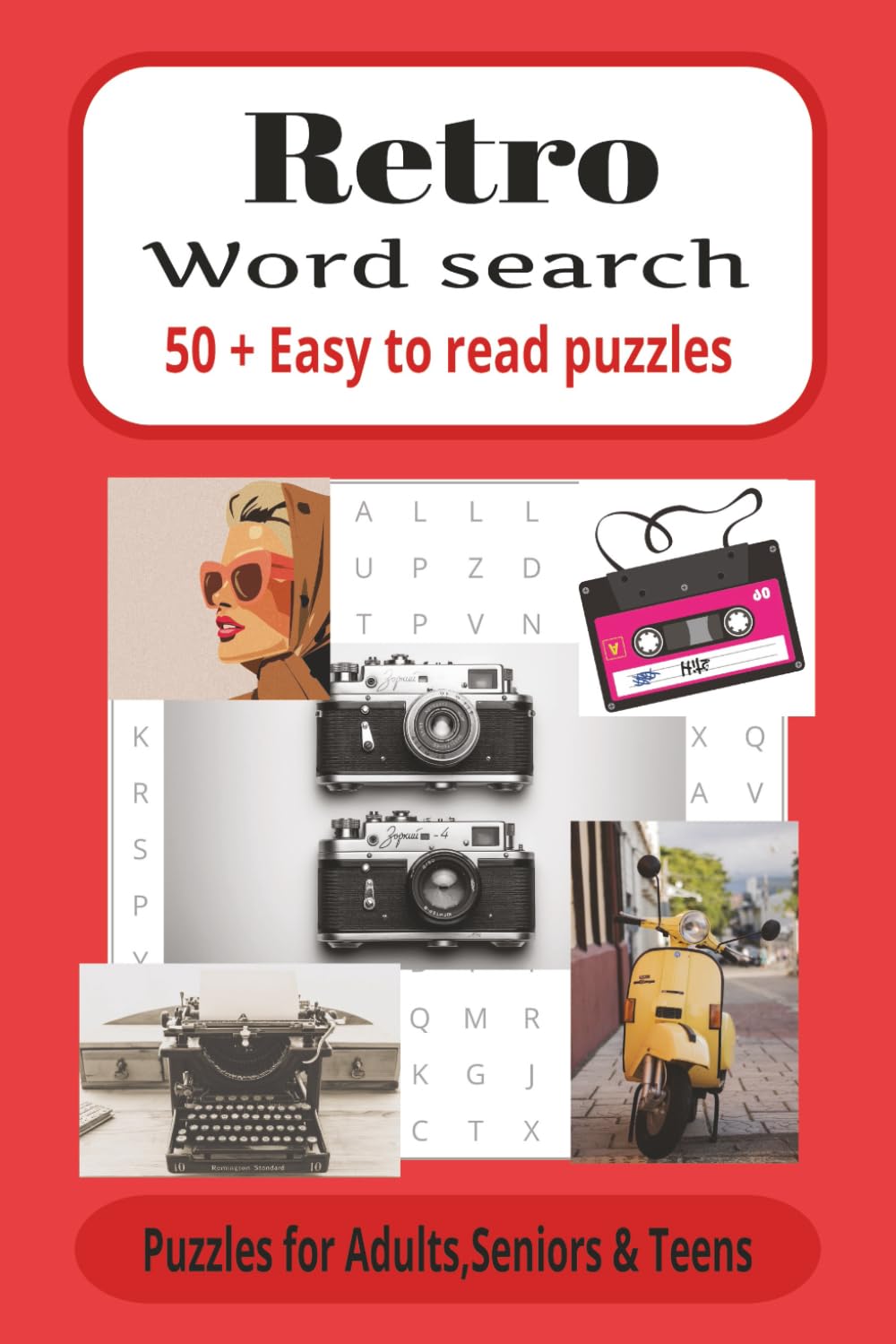Retro word search: Retro Word Search Puzzle Book: 50+ Easy-to-Read Puzzles with Answers for Adults, Seniors, and Teens (110 Pages)