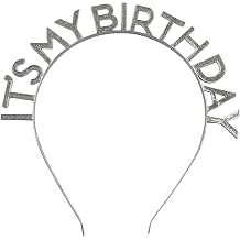 It's My Birthday Crown Women and Girls, Beautiful Birthday Tiara Headband, Party Decorations, Gift for Birthday Queen, Women, Girls, Silver