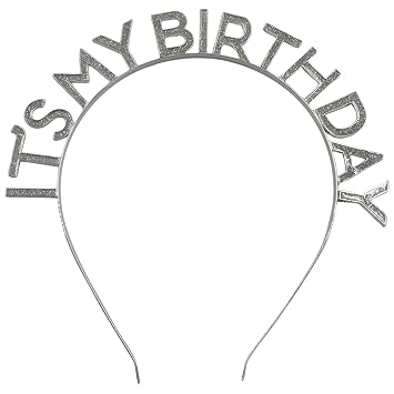 Its My Birthday Crown, Women and Girls, Silver | Beautiful Birthday Tiara Headband, Party Decorations, Gift for Birthday Queen