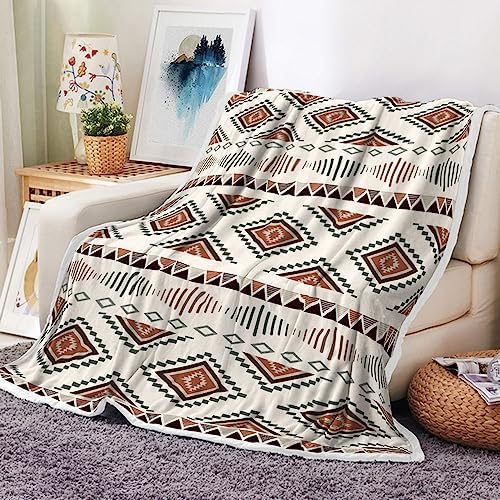 Navajo Native American Indians Aztec Tribal Print Throw Blanket