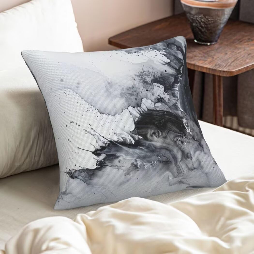 Poduszka outdoorowa, odporna na warunki atmosferyczne, 50 x 50 cm, zestaw 4 szt., dekoracyjne, do użytku na zewnątrz, marmurowa, na sofę, do salonu, patio, ogrodu, -LI628