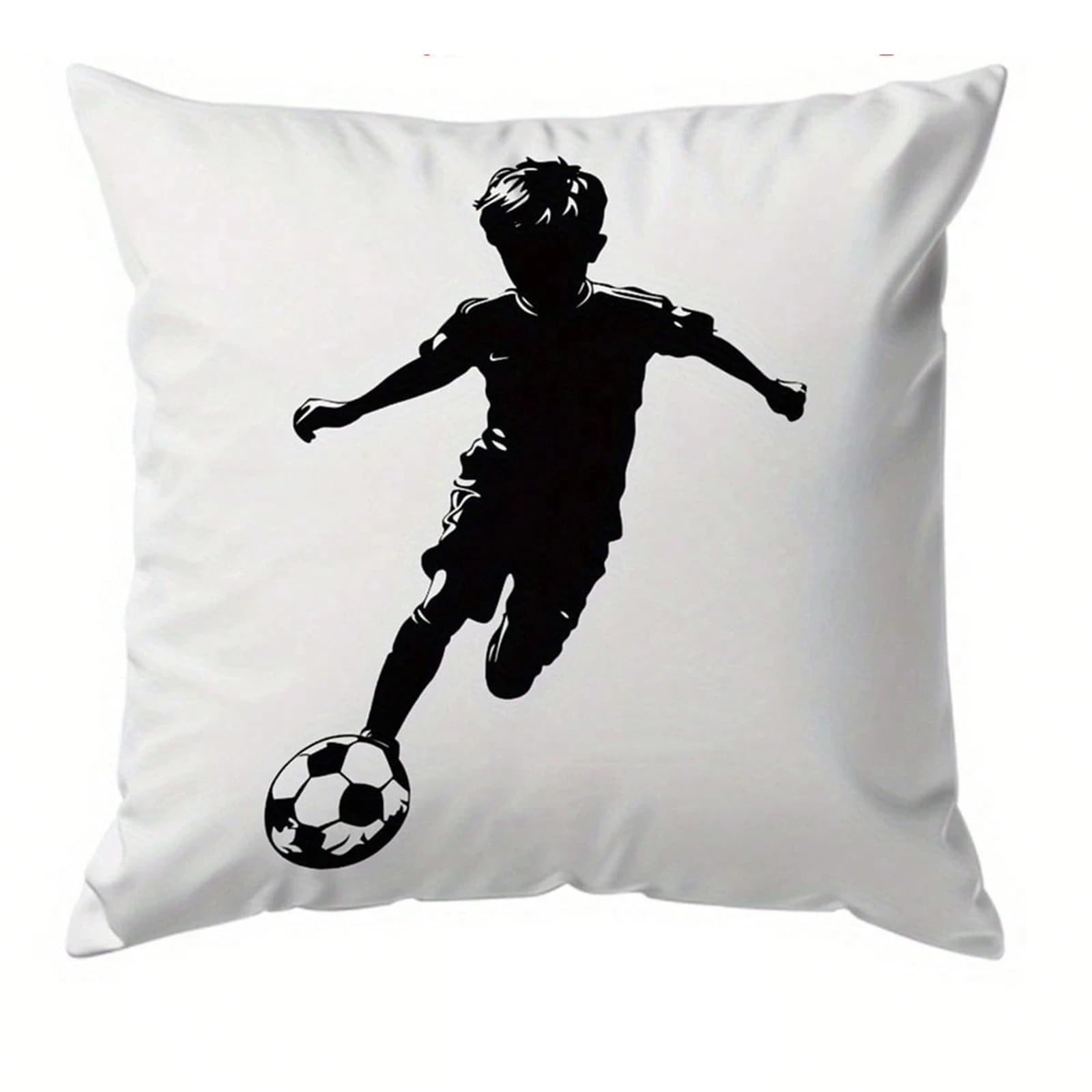 GIYXHU Football Theme Throw Pillow, Soft Polyester Cushion, Zippered & Machine Washable, Home Office Decor for Sofa(Color3)