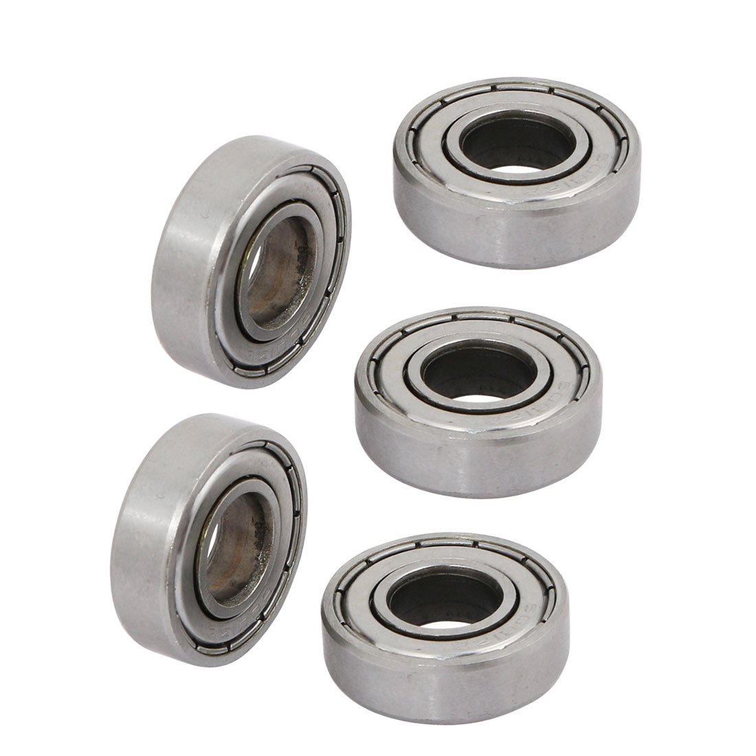 Uxcell Silver Sourcing Map 5 Pcs 12Mm X 28Mm X 8Mm 6001Z Shielded Deep Groove Radial Ball Bearing