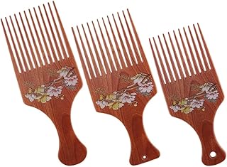 Pente de Pente de Cabelo Pente Afro: Barbeiro Pente de Salão de Cabeleireiro para Cabelos Encaracolados E Pente de Partida Afro Pente de Cabelo Pente Barbeiro Salão de Beleza 3