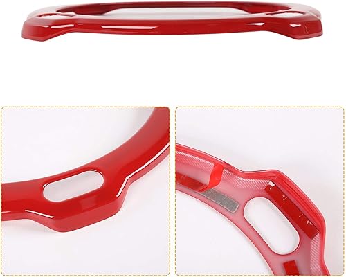 Miniatura 3 de JeCar Cubierta para altavoz de subwoofer de tronco, accesorios interiores de ABS compatibles con Jeep Wrangler 2018-2023 JL JLU Rubicon, rojo