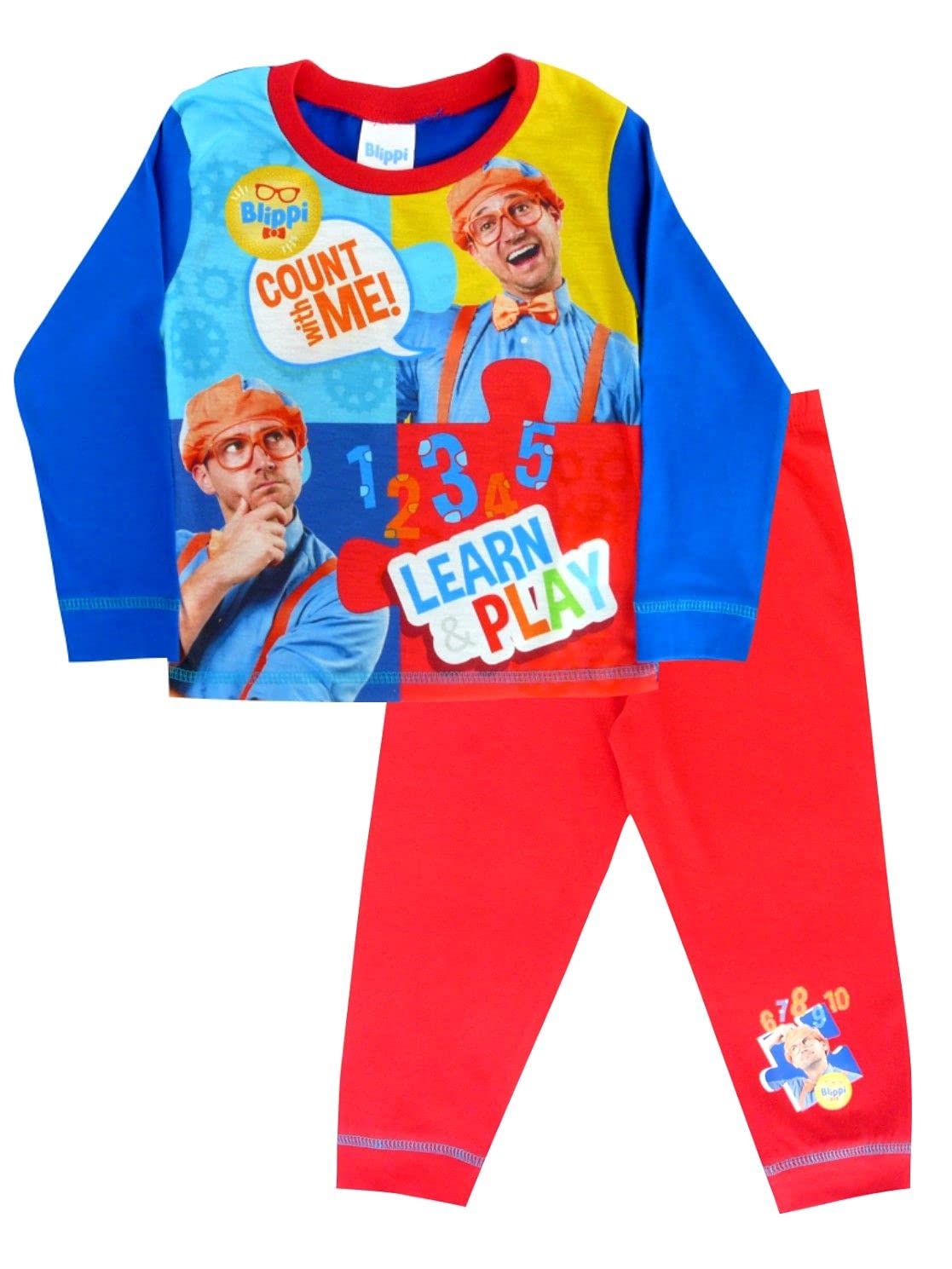 Tdp Textiles Boys Multicolor Blippi Pyjamas Official Licensed 18-24 Months