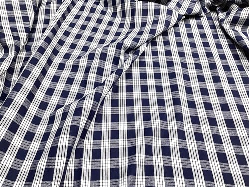 Luxurious Navy Blue Palaka Hawaiian Print Fabric - Premium Quality Textile by The Yard 4 Luxurious Navy Blue Palaka Hawaiian Print Fabric - Premium Quality Textile by The Yard - Image 3