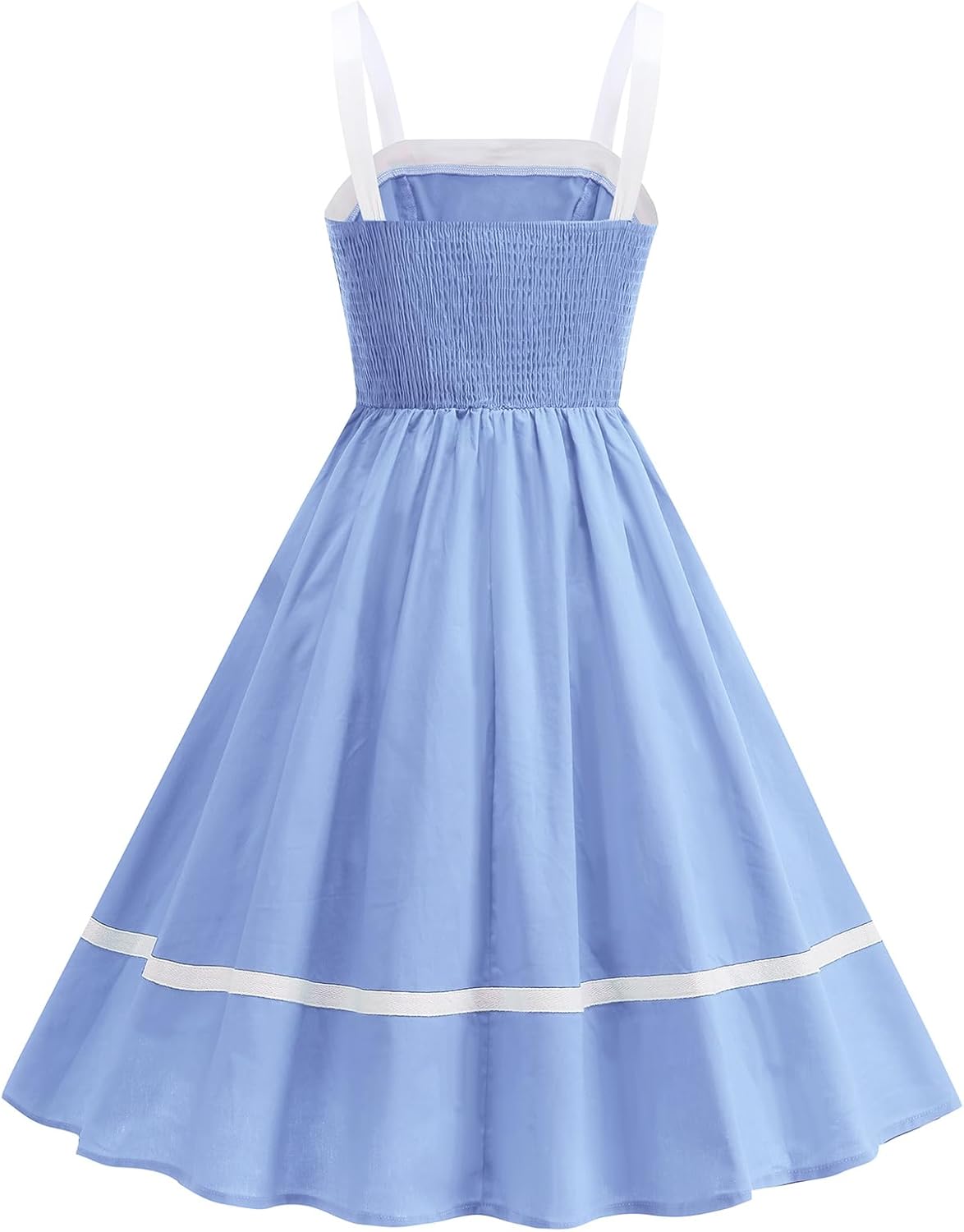 50s Vintage Dresses for Women 1950s Spaghetti Straps 50's Rockabilly Dresses Retro Audrey Hepburn Style Cocktail Swing Dress - Image 4