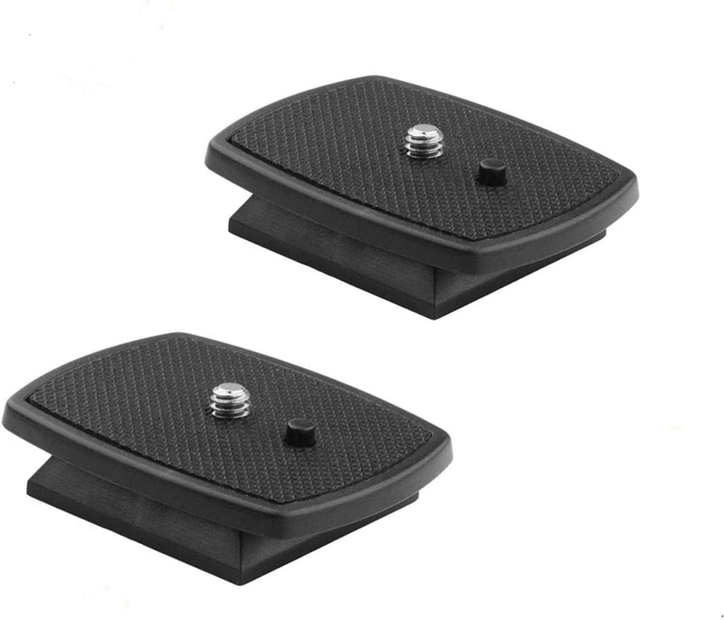 2Pack Universal Quick Release QR Plate Tripod Head for Velbon CX Series, Sony VCT Series, Amazon Basics 60" Tripod - Black, Camera Compatible, Tripod Mount