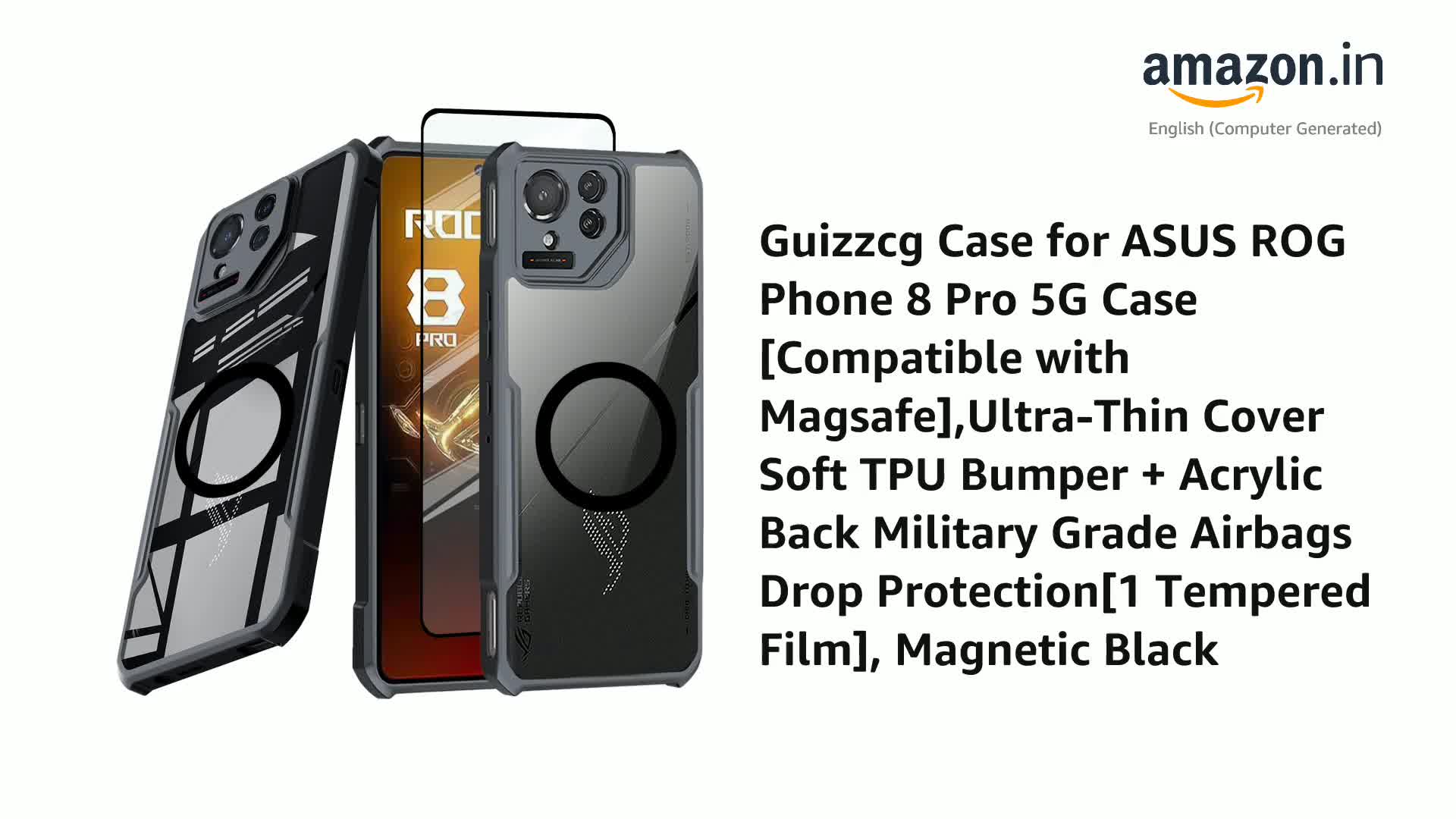 ASUS ROG Phone 8 本体 コントローラー　充電器　スマホ　カバー Guizzcg Case for ASUS ROG Phone 8 Pro 5G Case [Compatible with